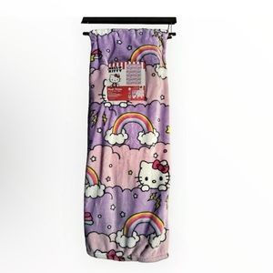 Hello Kitty Purple Plush Throw Blanket NWT